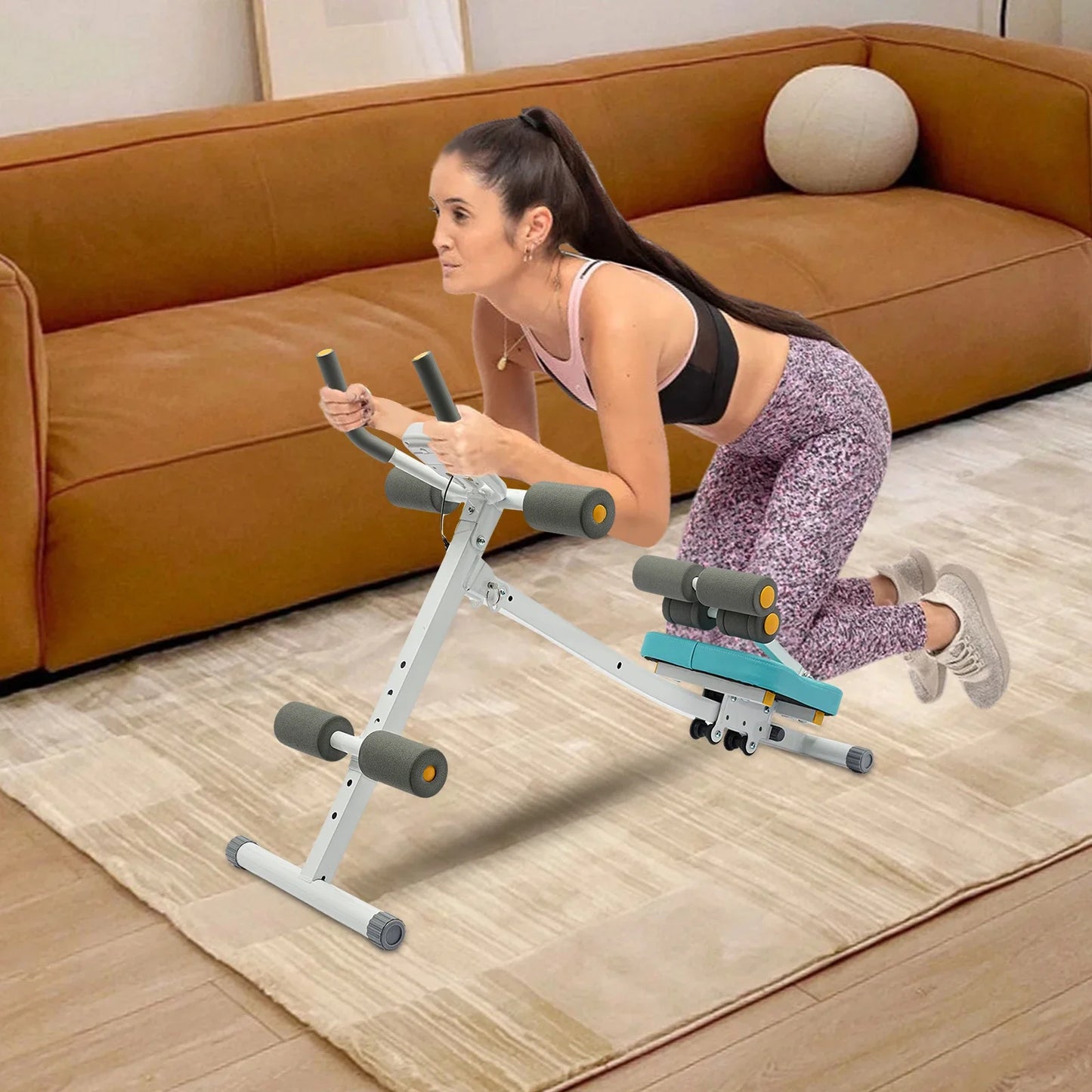Abs Workout Equipment For Home Gym Whole Body Workout Waist Trainer Exercise For Women & Men With Resistance Bands & LCD Display