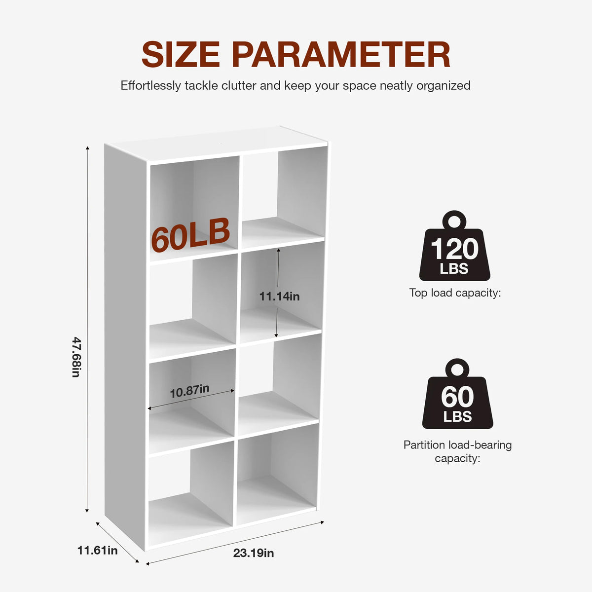 JHK Modern Wooden Cube Storage Organizer Bookshelf For Home Office
