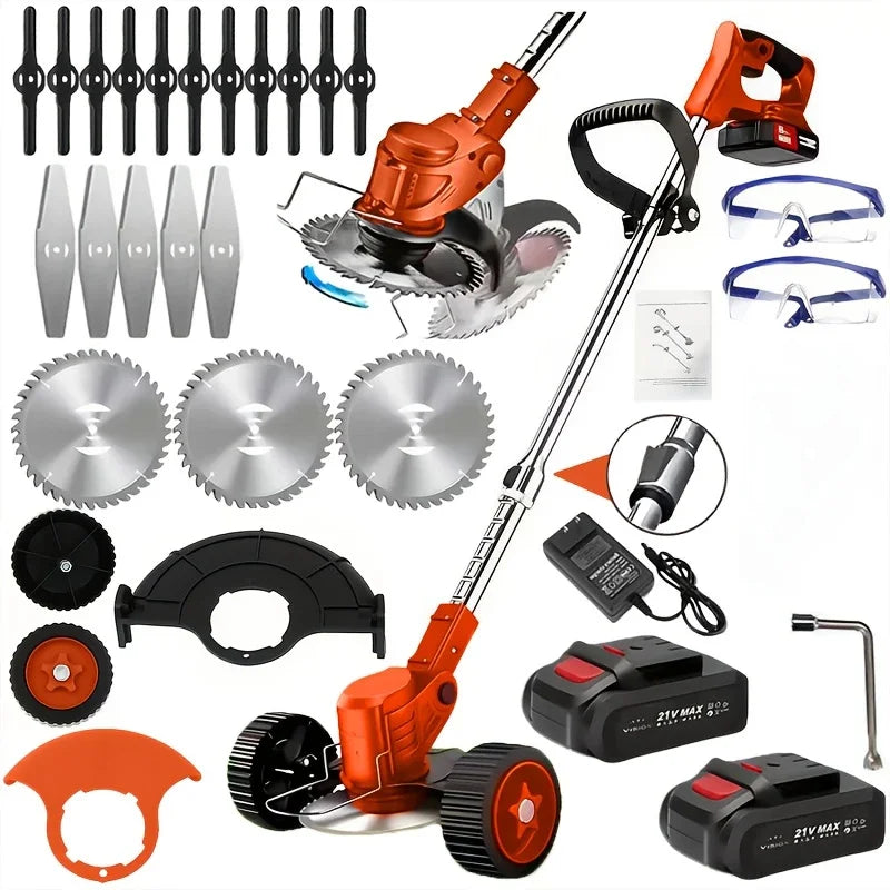 Cordless Lawn Trimmer Edger Brush Cutter For Garden And Yard