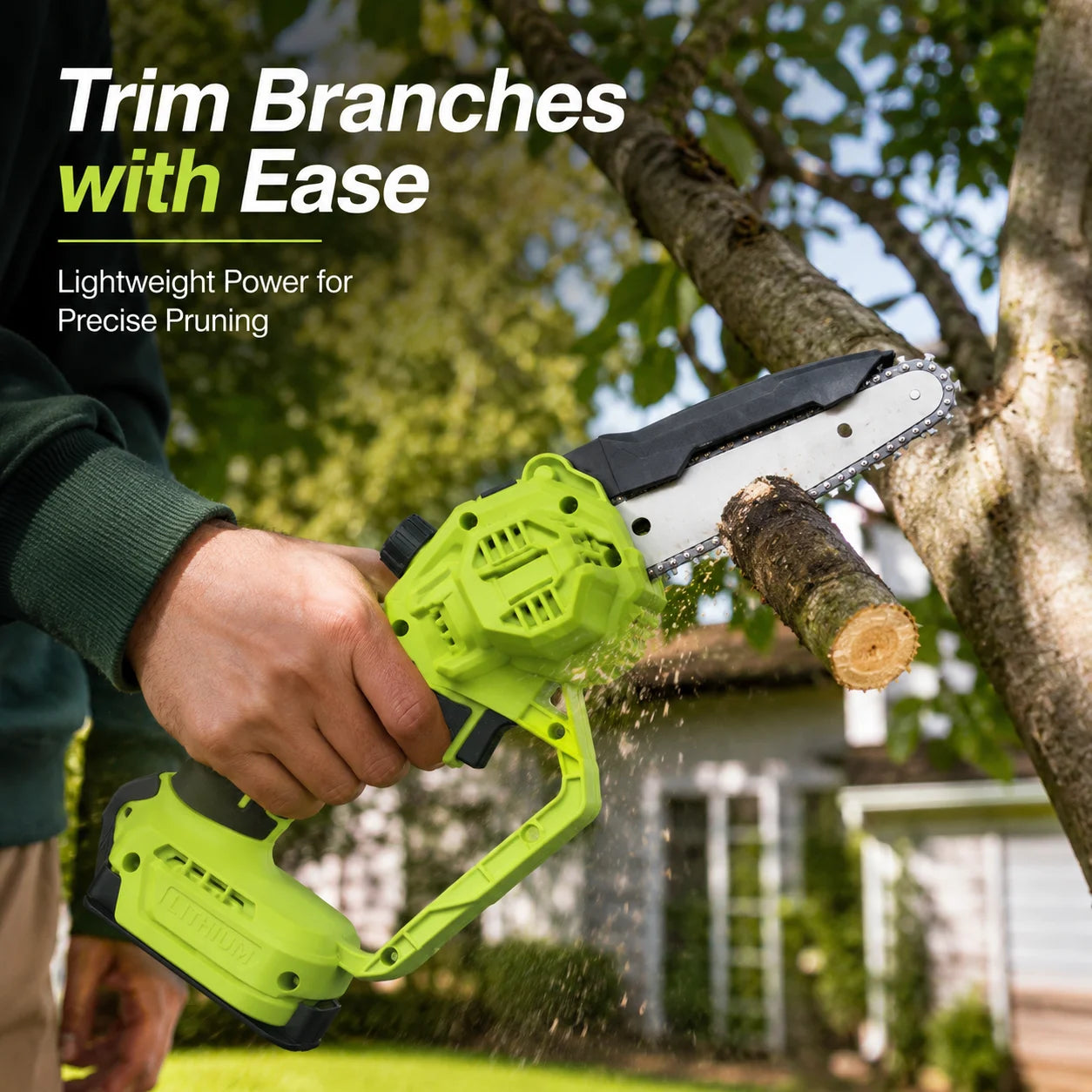 Mini Cordless Chainsaw Pruning Saw Lightweight One Handed Trimming