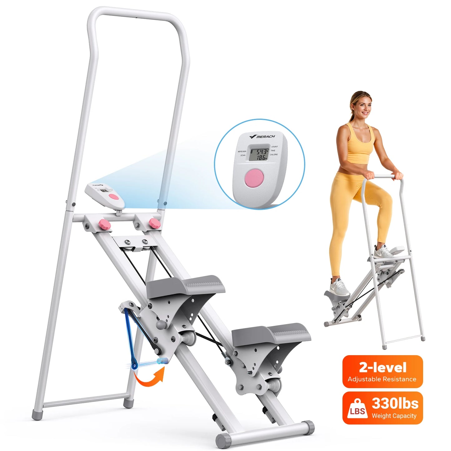 MERACH Stair Stepper For Home Gym Full Body Workout Climber