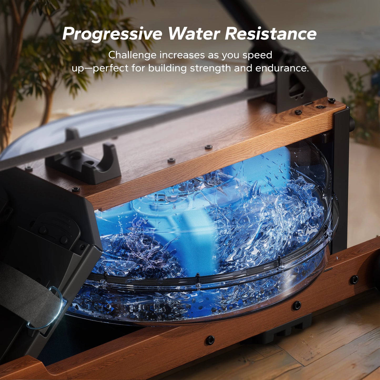 MERACH Water Rowing Machine for Home Foldable with 400-Pound Capacity