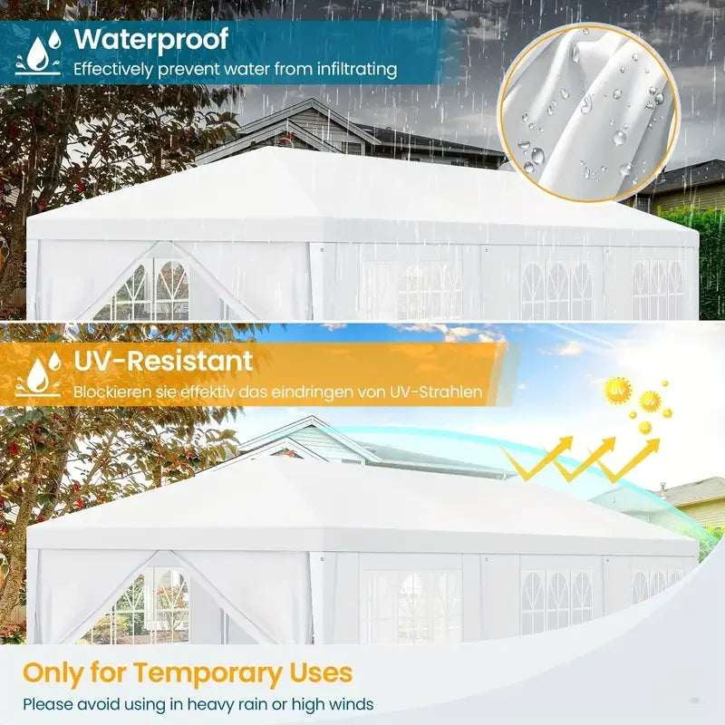Tooluck Waterproof Party Tent With Removable Sidewalls