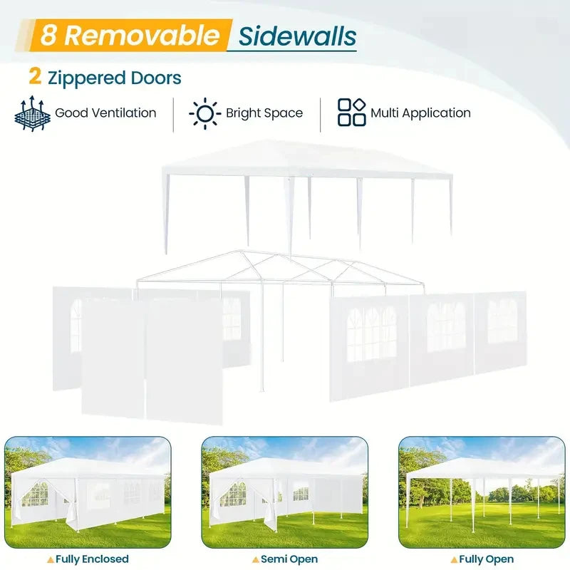 Tooluck Waterproof Party Tent With Removable Sidewalls
