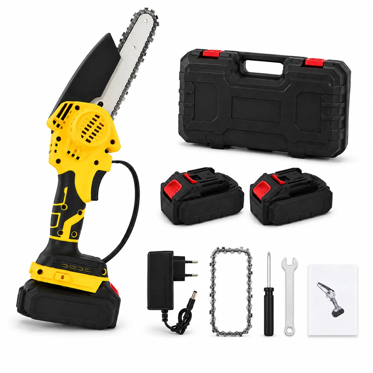 Mini Cordless Chainsaw Pruning Saw Lightweight One Handed Trimming