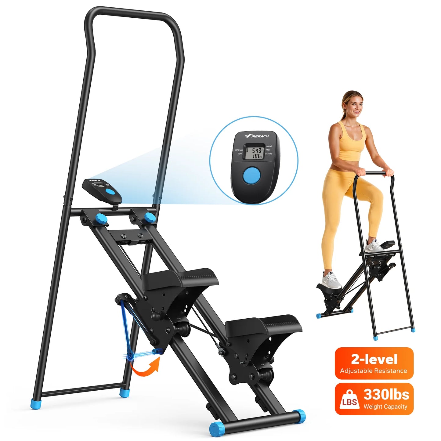 MERACH Stair Stepper For Home Gym Full Body Workout Climber