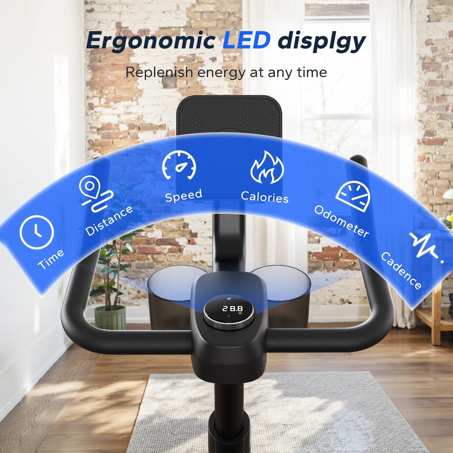 MERACH Exercise Bike With App Low Noise Magnetic Stationary Bike