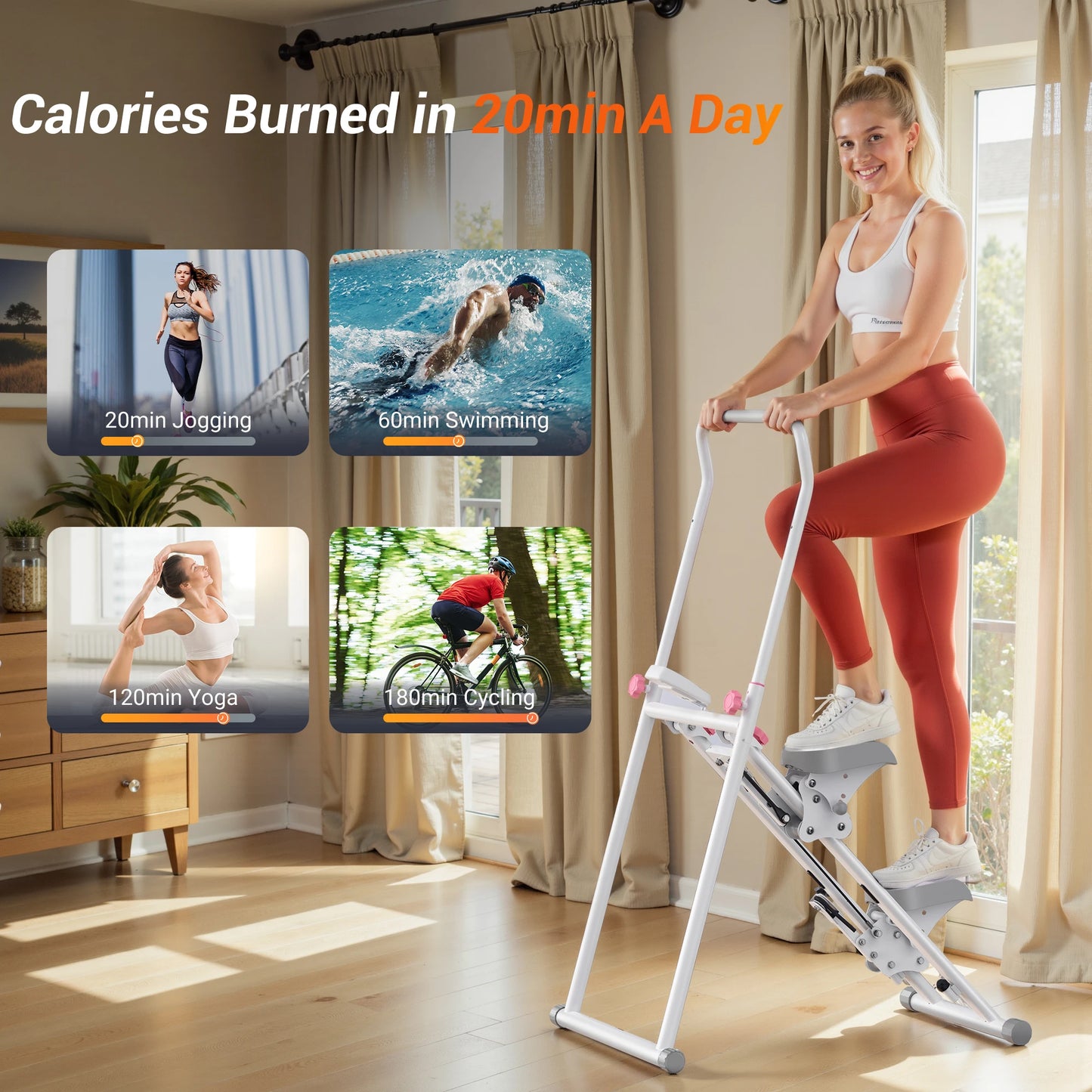 MERACH Stair Stepper For Home Gym Full Body Workout Climber