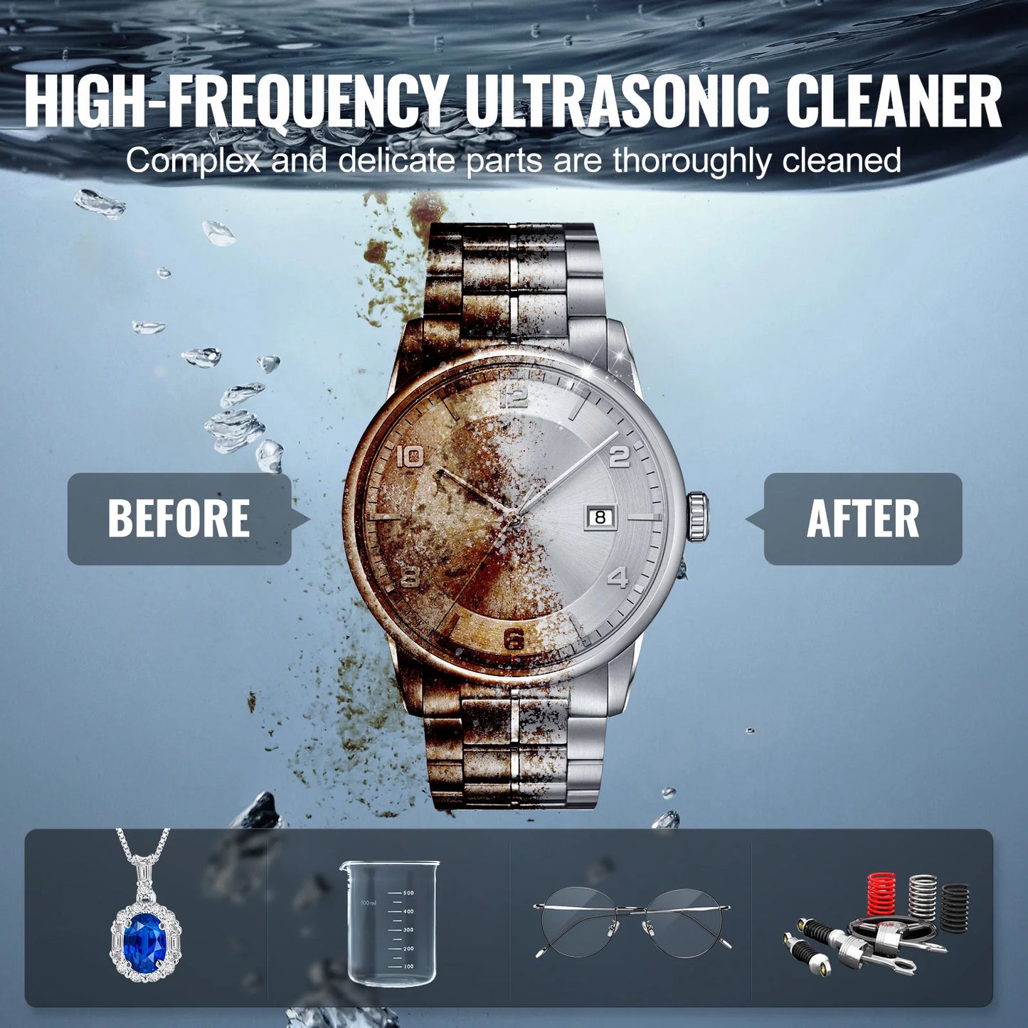 Succebuy Portable Ultrasonic Cleaner For Dishes Home Appliances