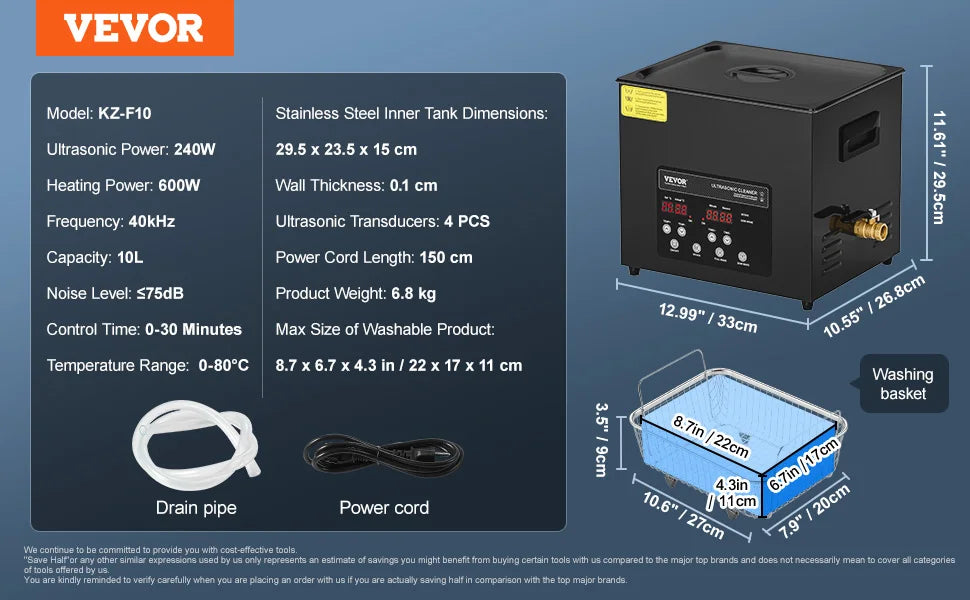 Succebuy Portable Ultrasonic Cleaner For Dishes Home Appliances