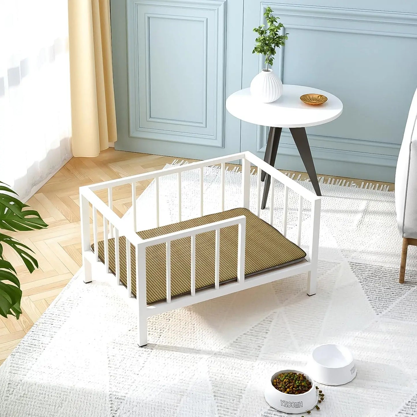 Elevated Dog Bed With Rails And Metal Frame For Pets
