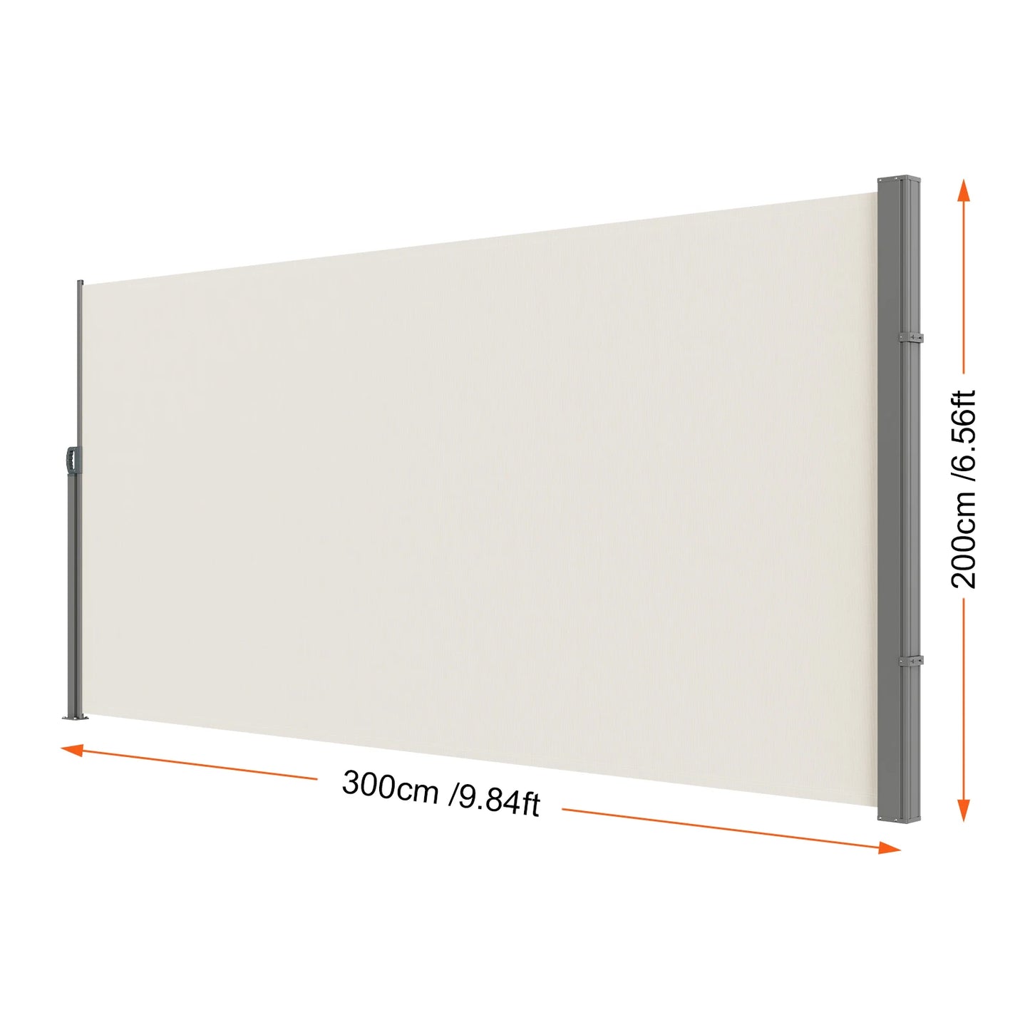SucceBuy Retractable Side Awning Outdoor Privacy Screen UV 30