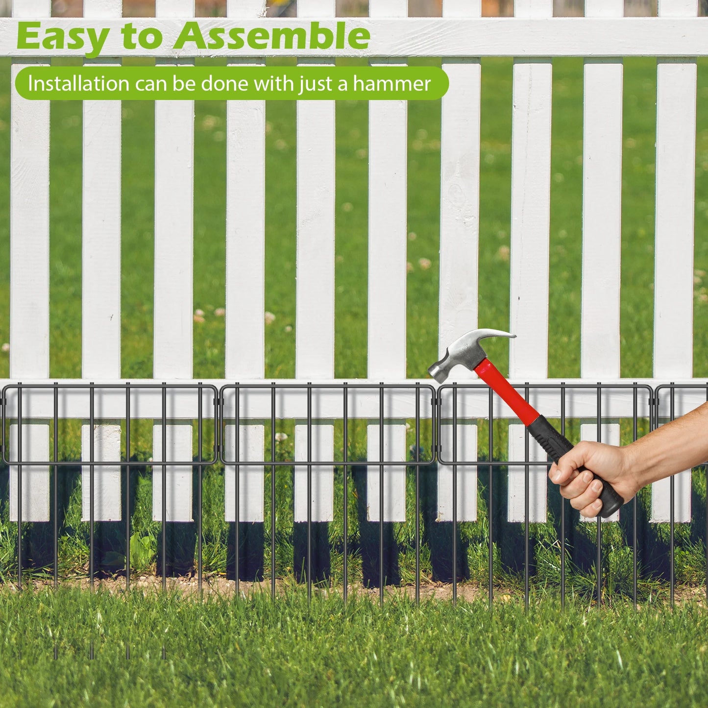 Rustproof Metal Rabbit Fence No Dig Garden Barrier