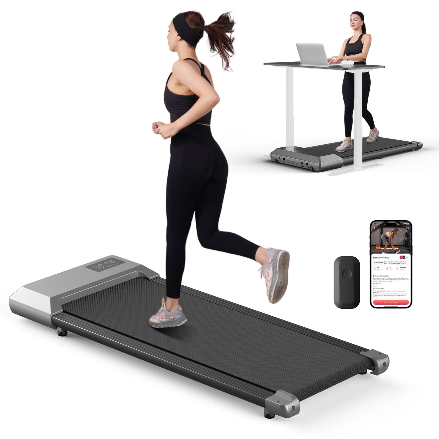 NONEDriving 2.5 HP Treadmill For Home 300lb Capacity 2in1