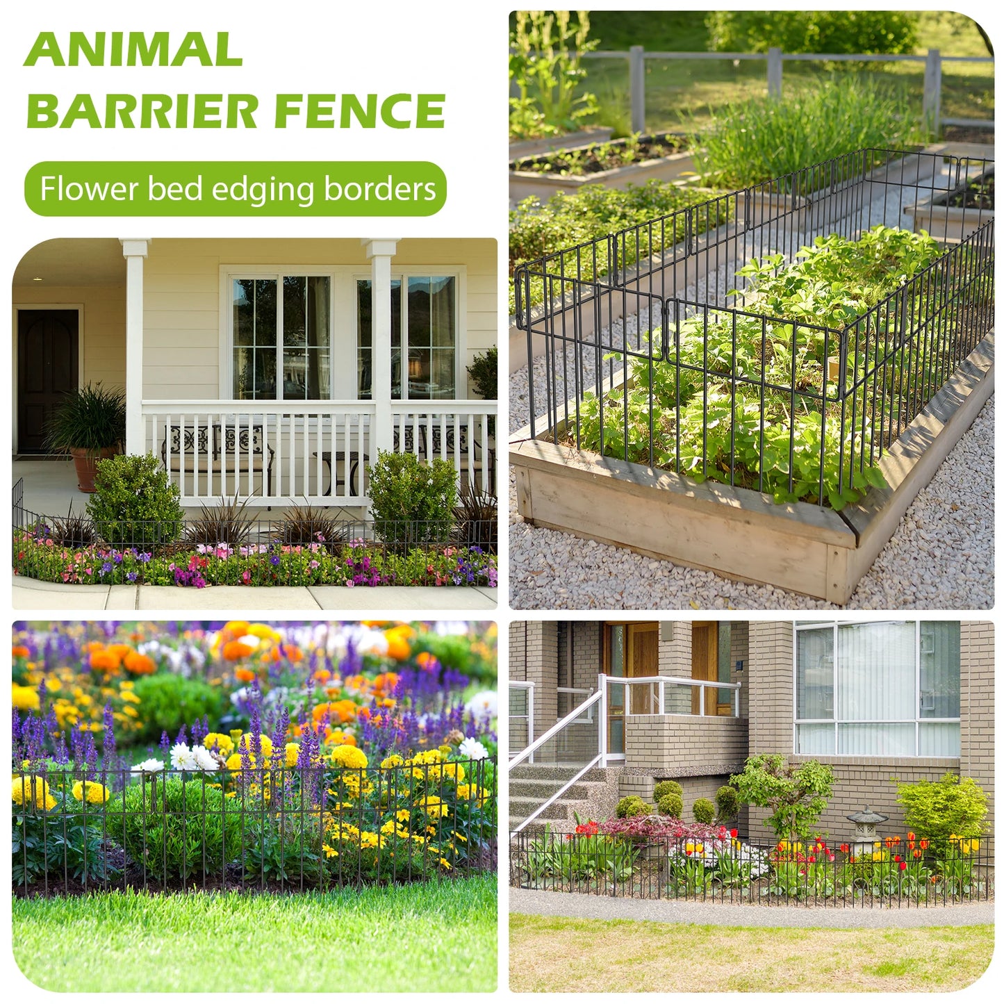 Rustproof Metal Rabbit Fence No Dig Garden Barrier