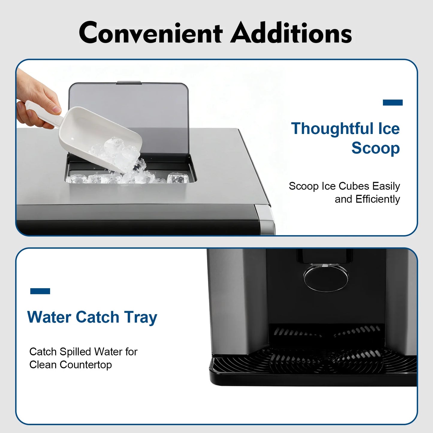Countertop Ice Maker Dispenser 110V 2 In 1 Ice Water Maker