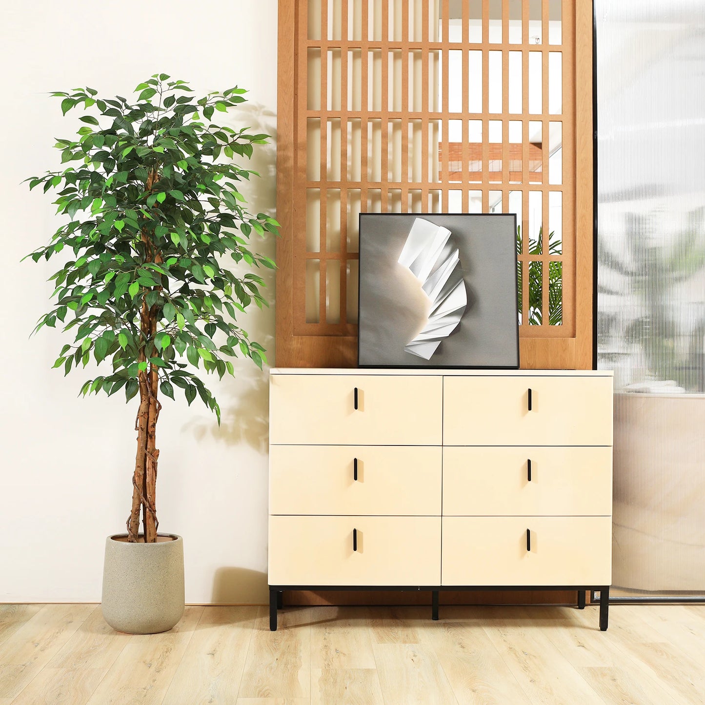 KAZEILA Artificial Ficus Tree With Natural Curved Trunk For Decor