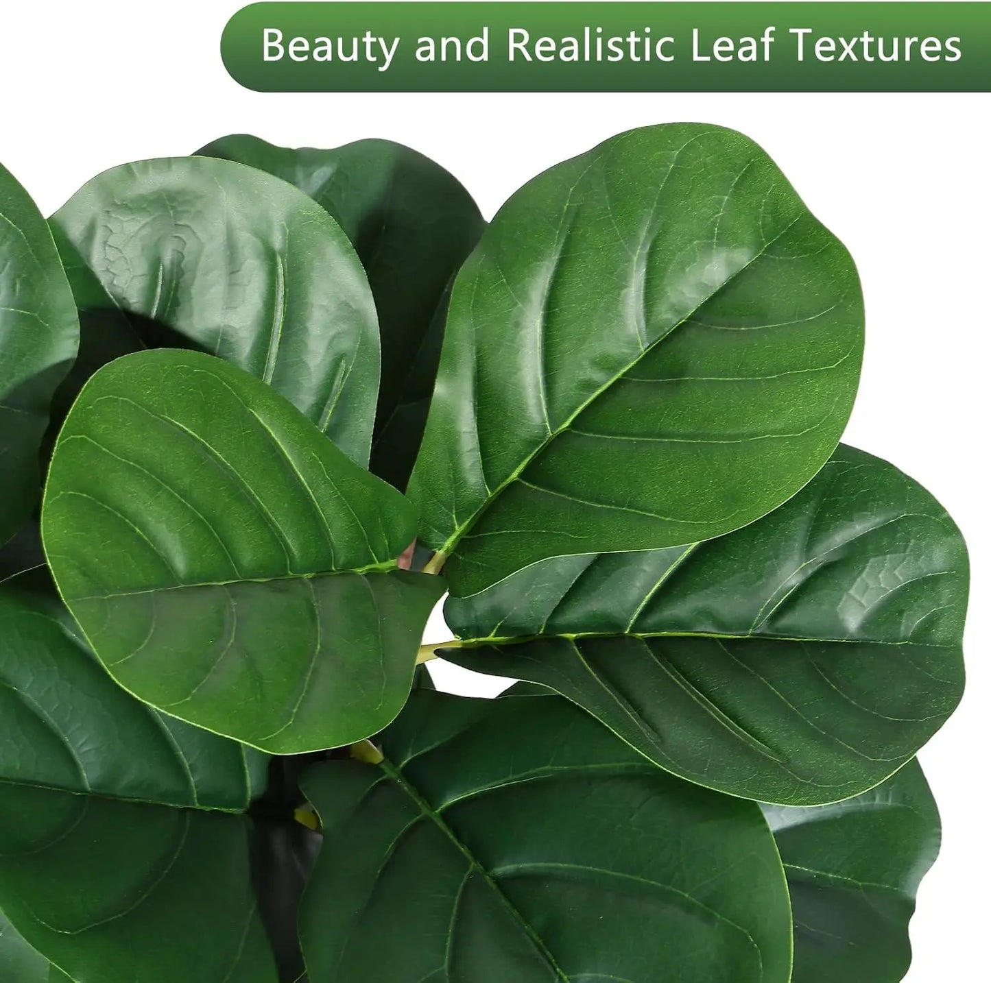 HiMISS Fiddle Leaf Fig Tree Artificial In Planter Pot