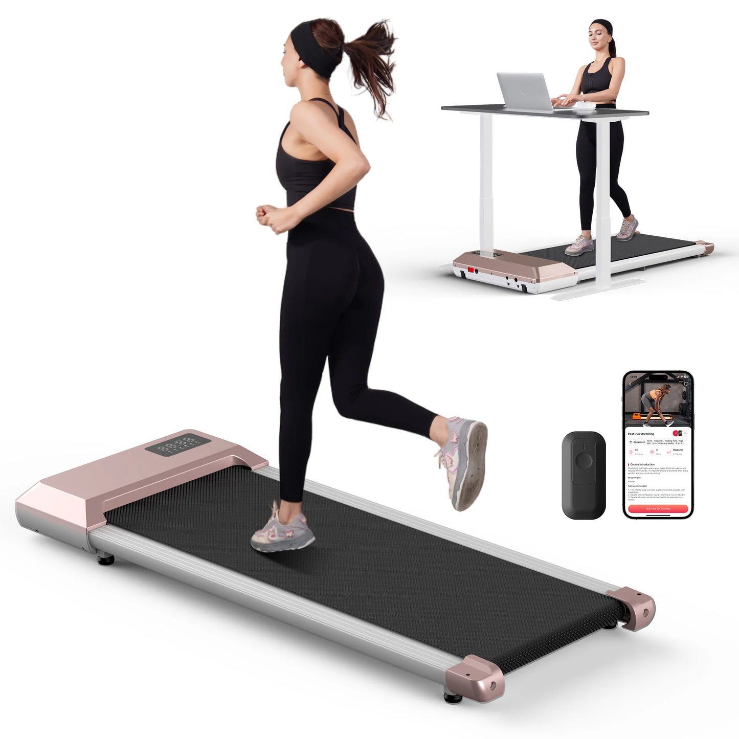 NONEDriving 2.5 HP Treadmill For Home 300lb Capacity 2in1