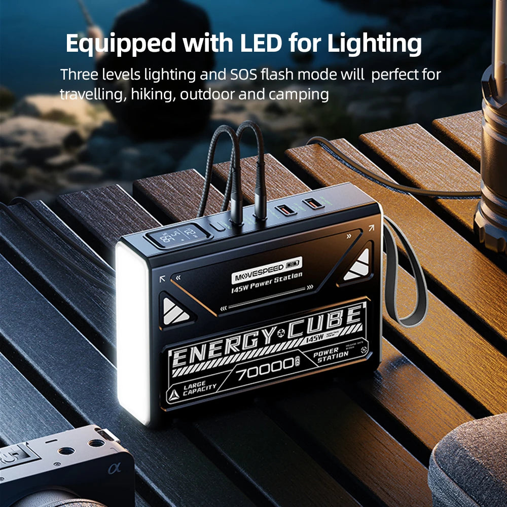 LED Camping Lantern 70000mAh Rechargeable Emergency Light for Outdoors