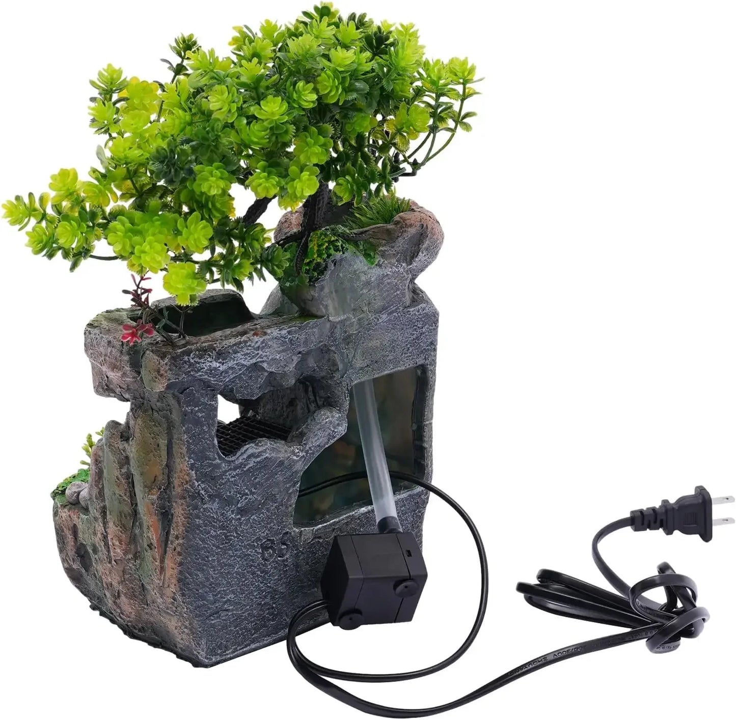 Indoor Waterfall Meditation Fountain With Automatic Pump And LED Light