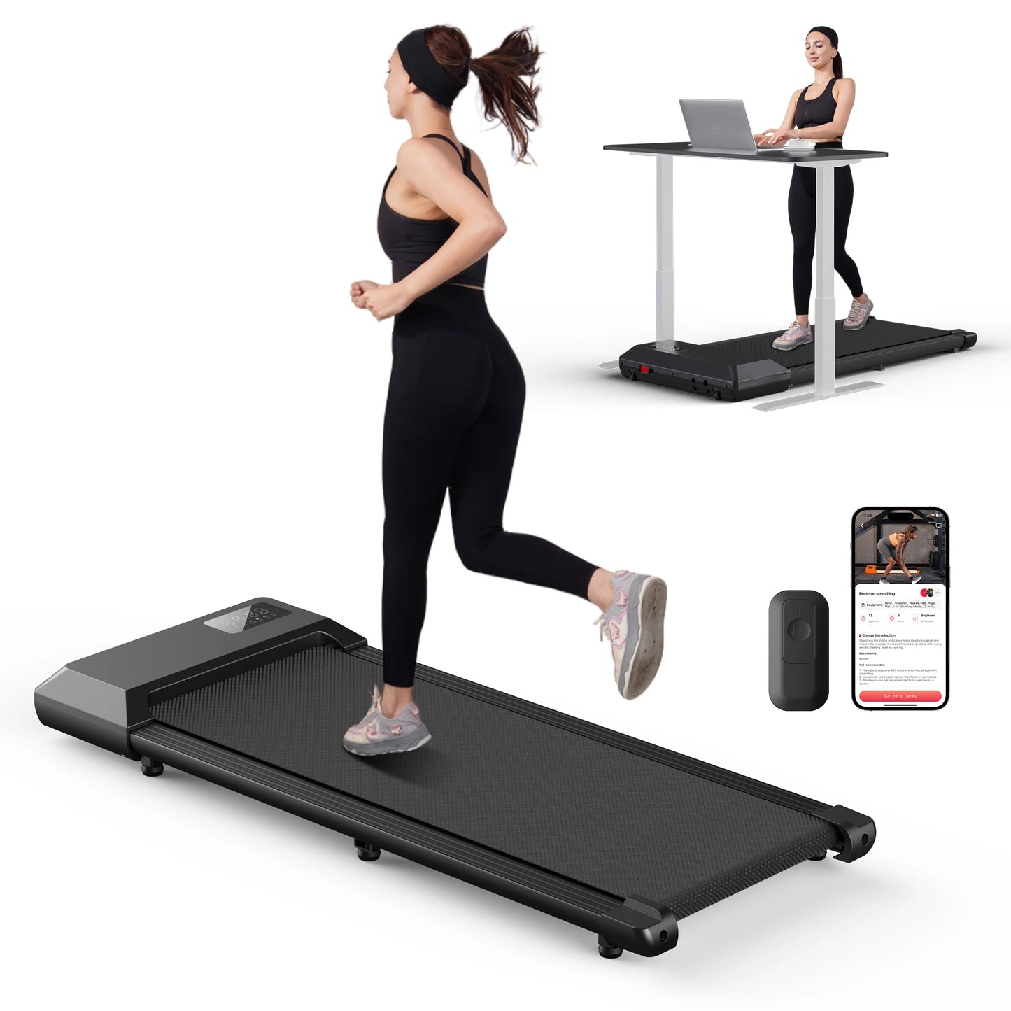 NONEDriving 2.5 HP Treadmill For Home 300lb Capacity 2in1