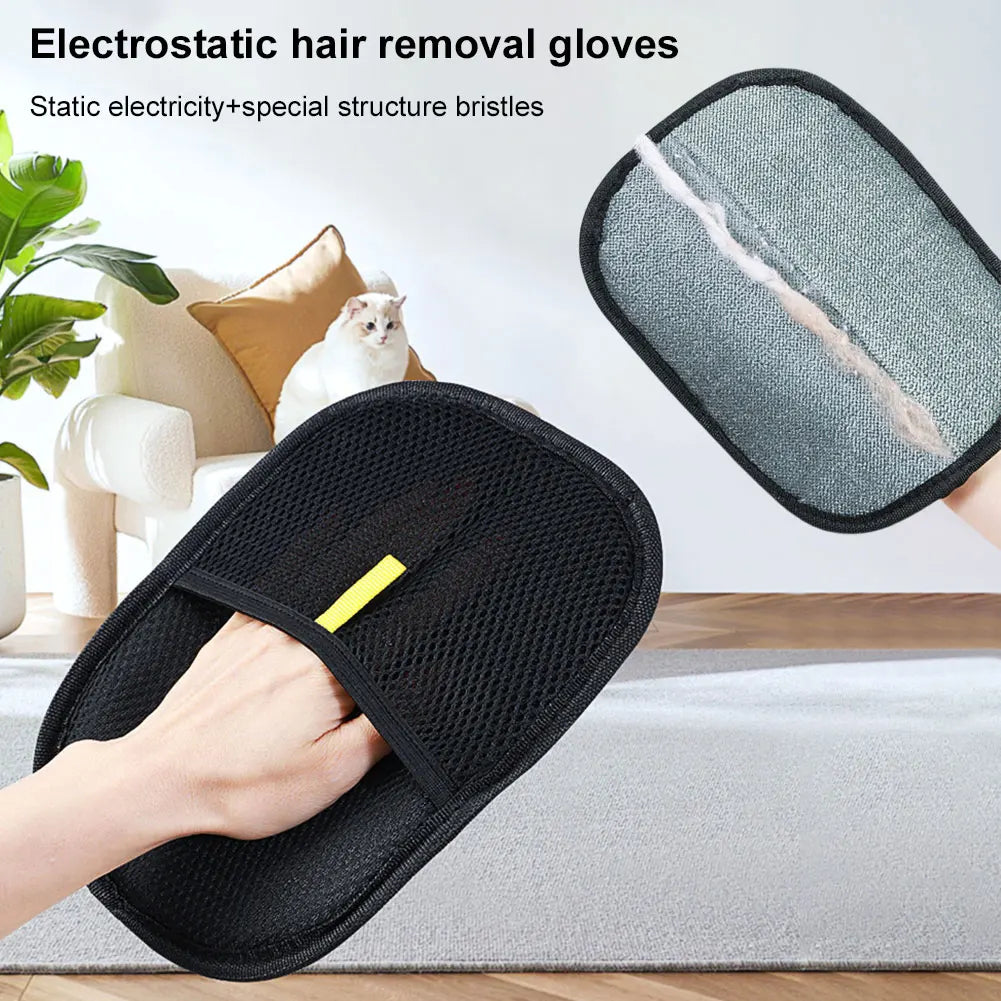 Double Sided Pet Hair Remover Gloves For Dog Cat Grooming