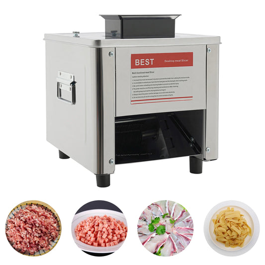 850W Electric Meat Cutter Machine Stainless Steel Slicer 110V