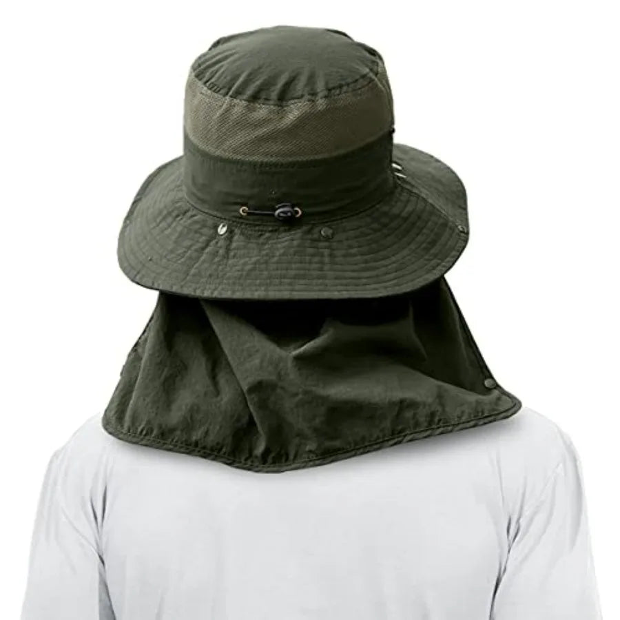 Unisex Outdoor Wide Brim Fishing Hat UPF 50 Sun Protection