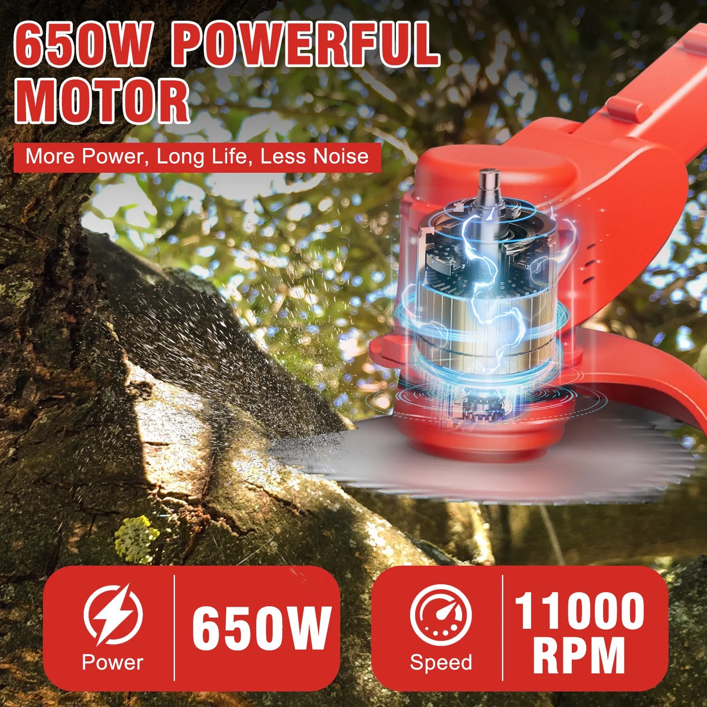 21V Cordless Weed Wacker 3-in-1 Edger Trimmer With Wheels