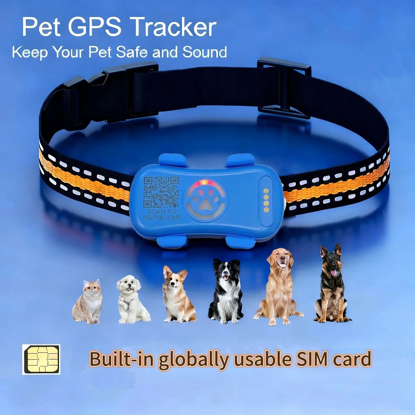 WANWAYTECH GPS Pet Tracker Real Time Location With Unlimited Tracking