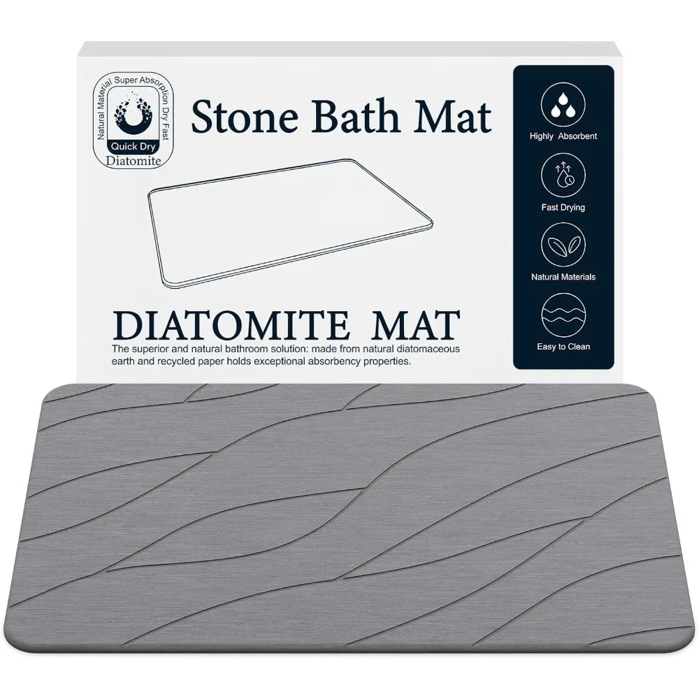 Diatomite Bath Mat Non Slip Quick Dry Diatomaceous Earth