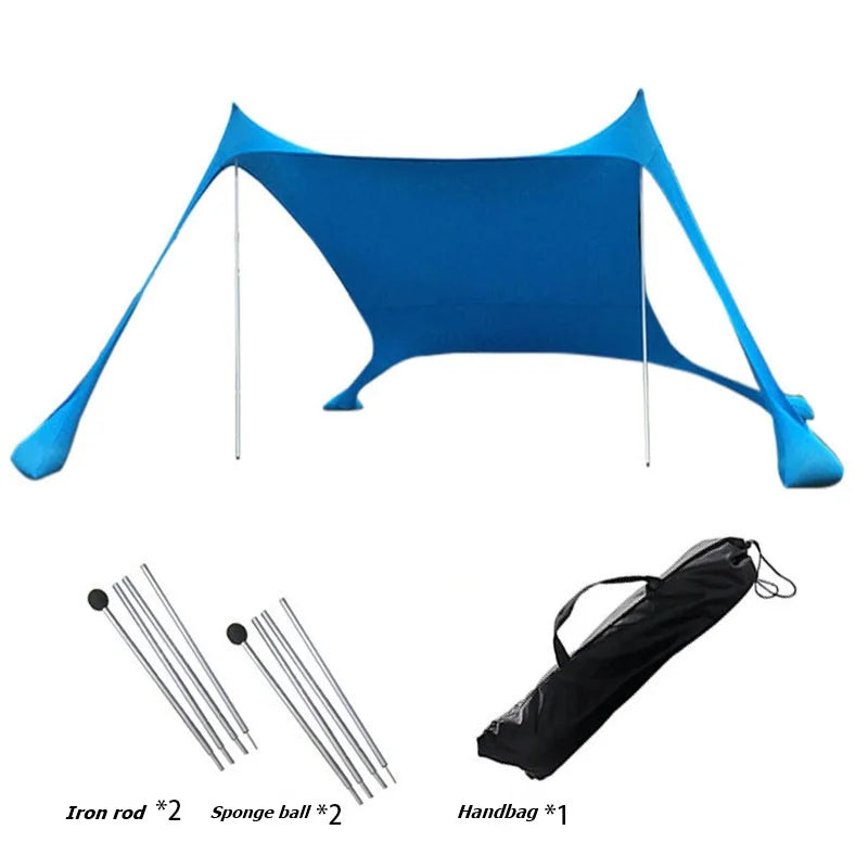 Family Camping Canopy Tent Waterproof 1000mm Polyester Large