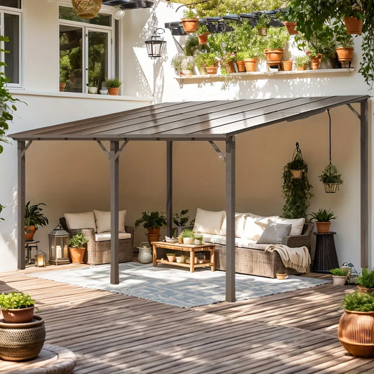 Polar Aurora Hardtop Gazebo With Aluminum Frame And Galvanized Roof