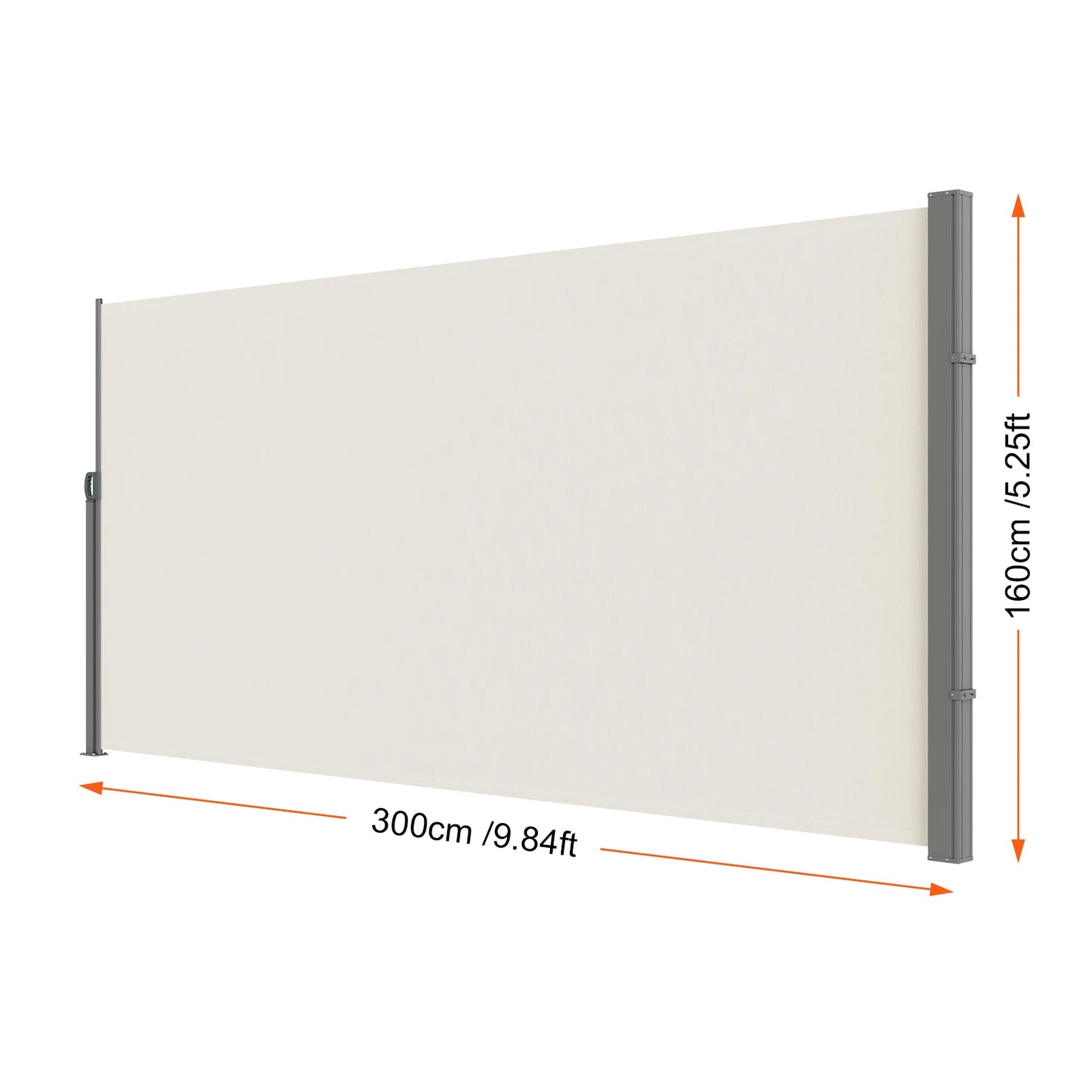 SucceBuy Retractable Side Awning Outdoor Privacy Screen UV 30