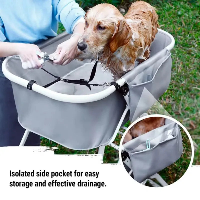 Elevated Foldable Dog Bath Tub Station For Grooming