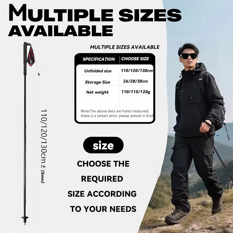 OKHEALING Trekking Poles Carbon Fiber Antishock Ultra Lightweight Two Pack
