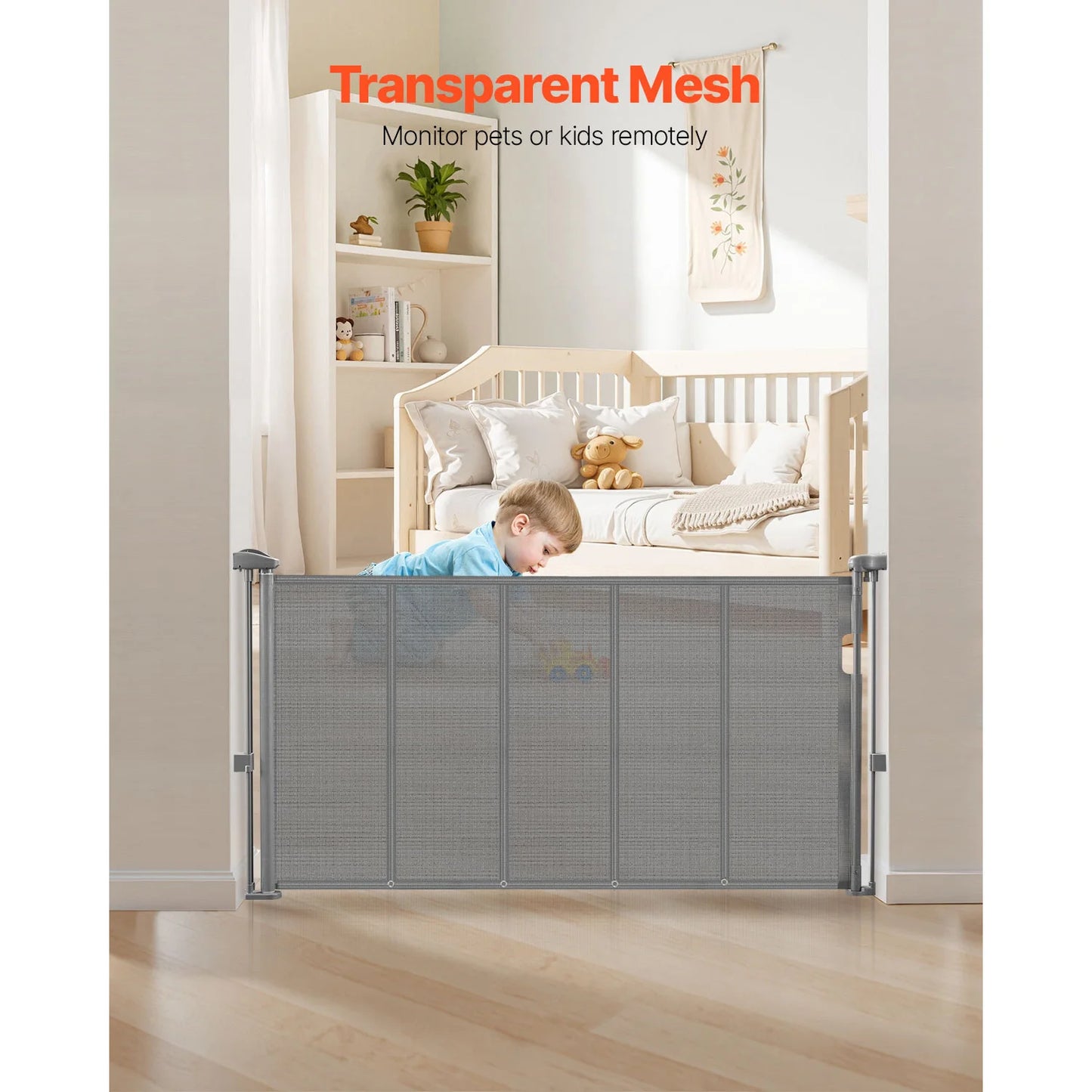 SucceBuy Retractable Baby Gate for Kids and Pets, Easy Install