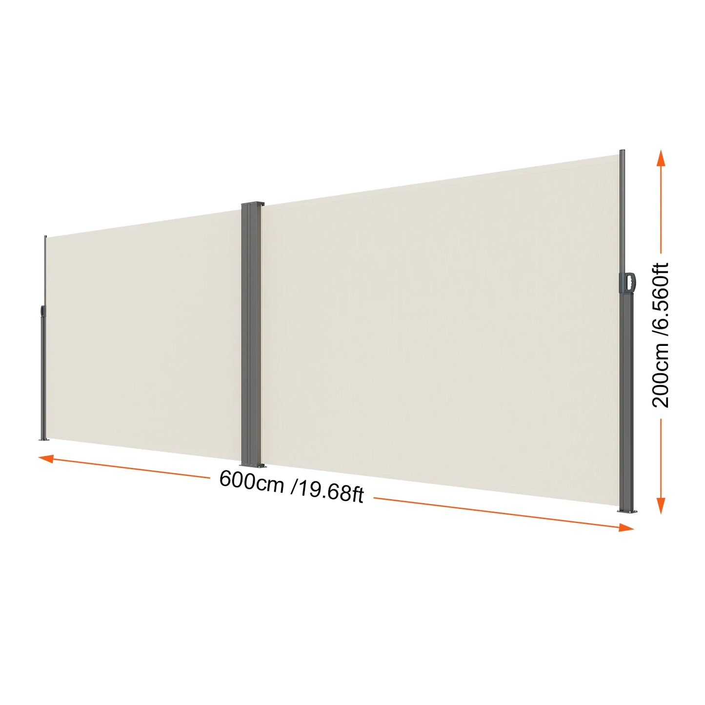 SucceBuy Retractable Side Awning Outdoor Privacy Screen UV 30