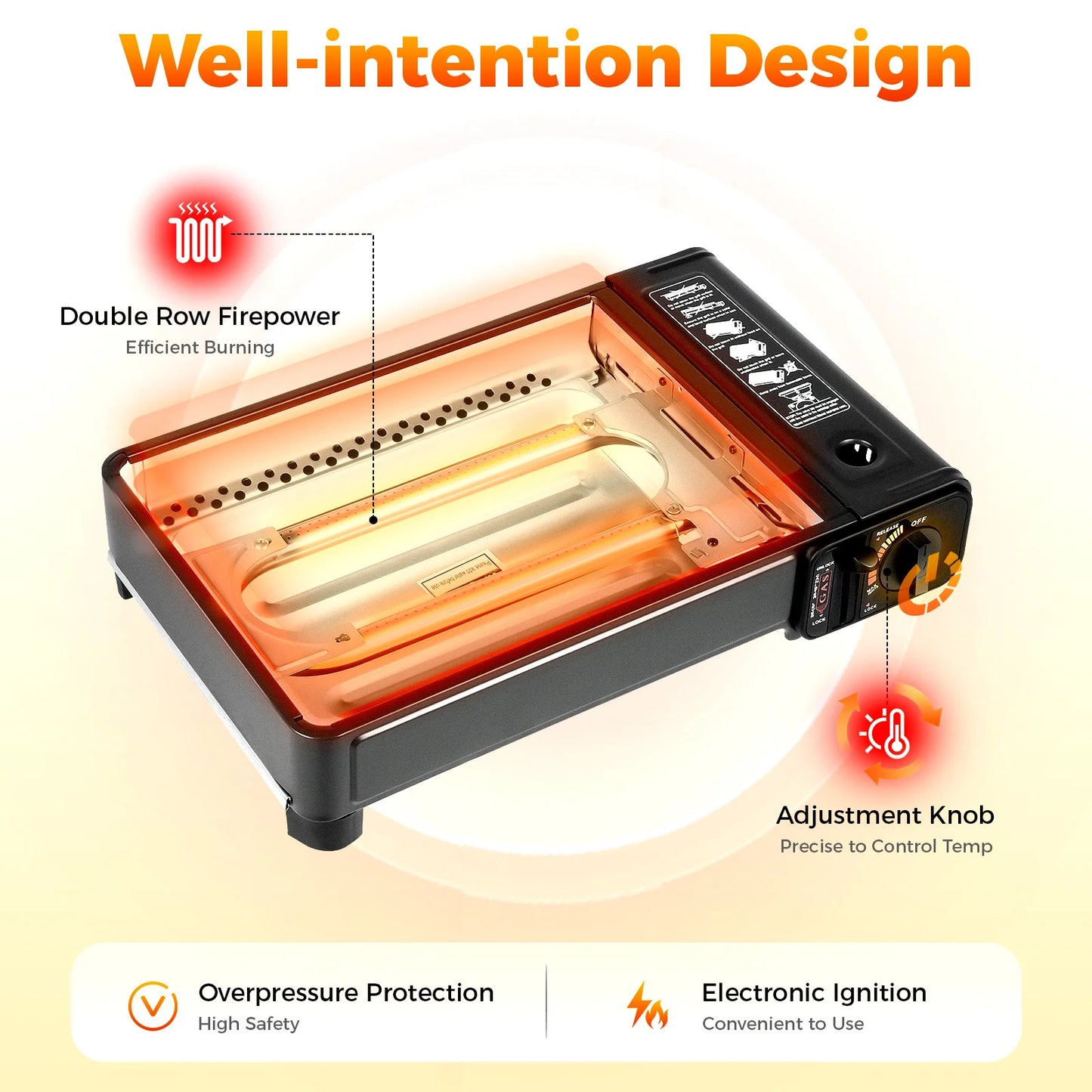 Portable Camping Gas Stove For Trekking And Outdoor Cooking