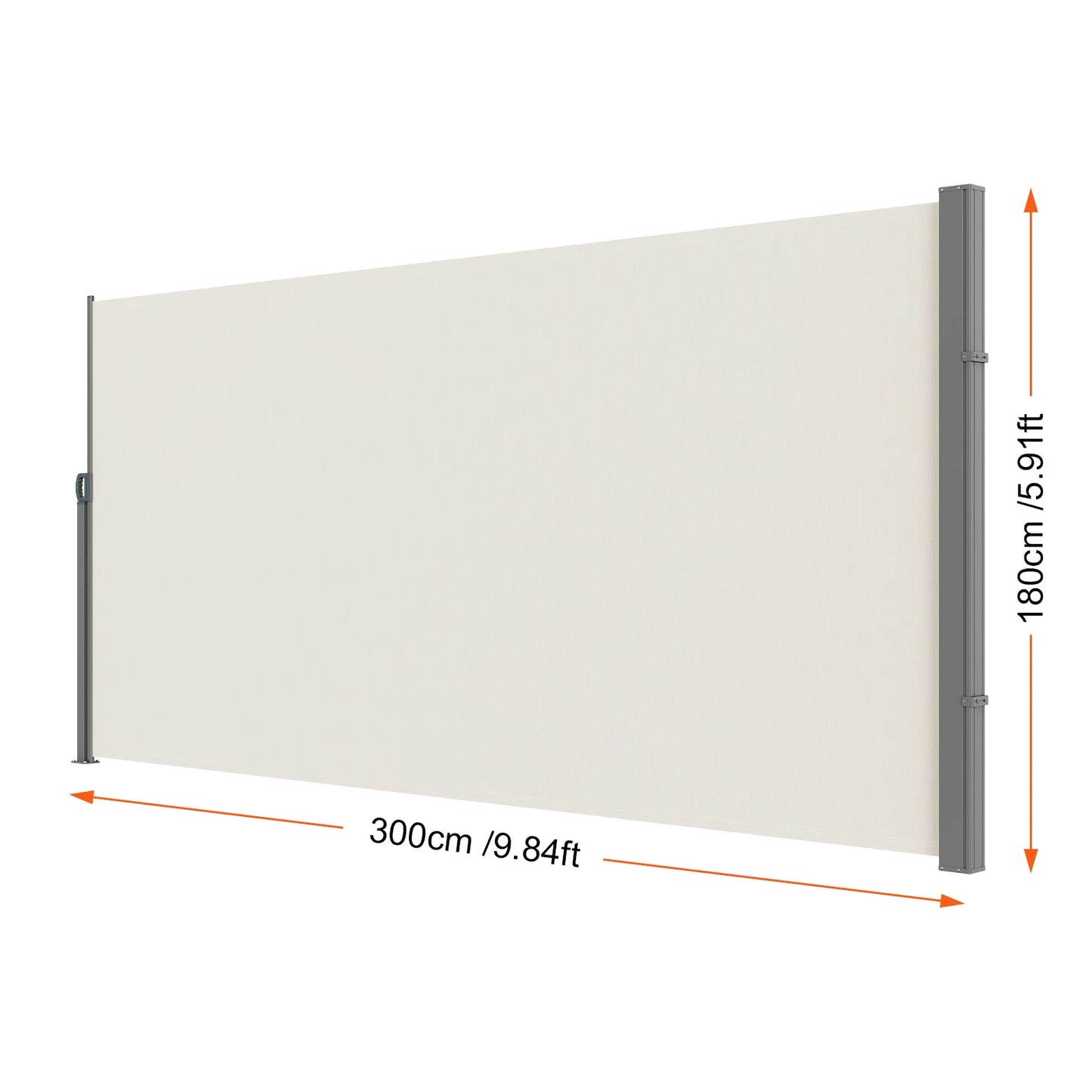 SucceBuy Retractable Side Awning Outdoor Privacy Screen UV 30