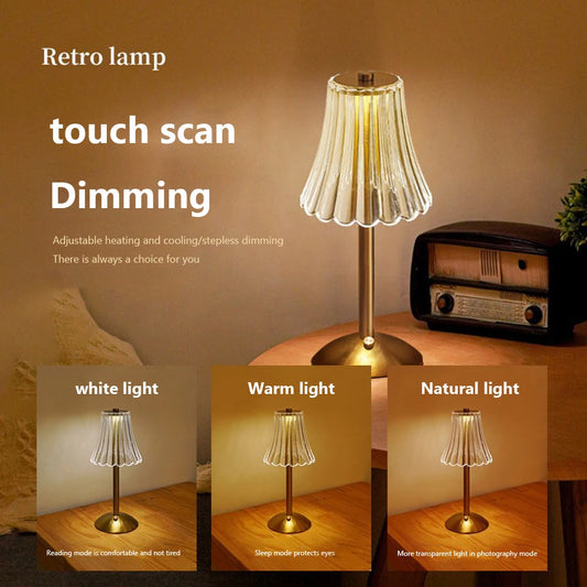 ALLOYSEED Cordless Rechargeable LED Table Lamp With Touch Dimmable