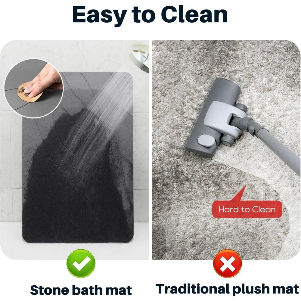 Diatomite Bath Mat Non Slip Quick Dry Diatomaceous Earth