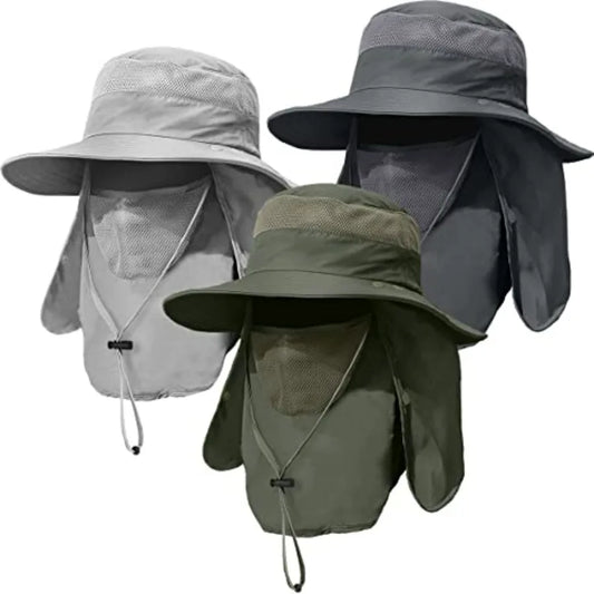Unisex Outdoor Wide Brim Fishing Hat UPF 50 Sun Protection