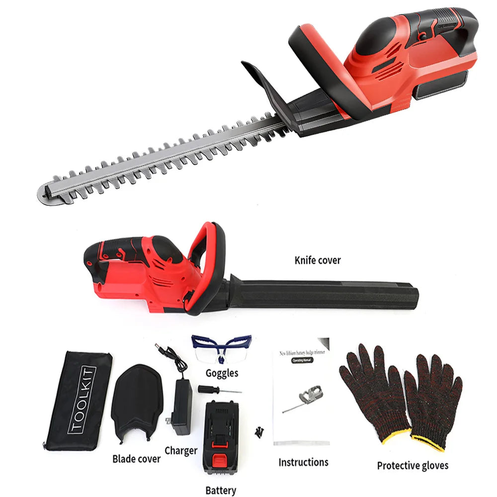 Cordless Hedge Trimmer 22-Inch With 3.0Ah Battery And Charger