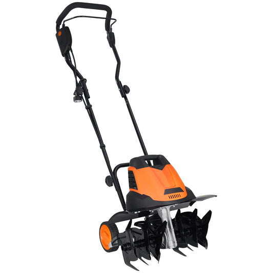 SucceBuy 12 Amp Electric Rototiller With Steel Tines Corded