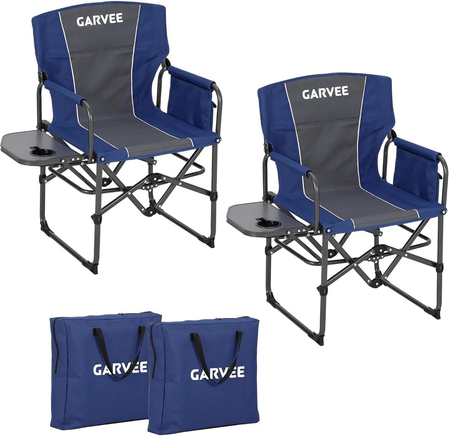 HiMISS Oversized Heavy Duty Folding Directors Chair With Cup Holder