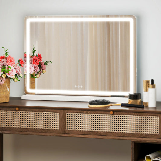 JHK LED Vanity Mirror With Lights 3 Color Modes Dimmable