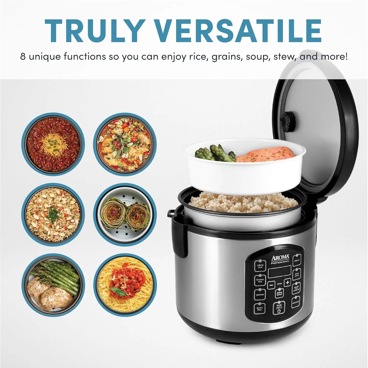 Digital Rice Cooker And Multicooker With Steamer And Keep Warm