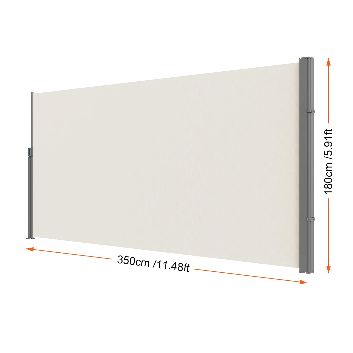 SucceBuy Retractable Side Awning Outdoor Privacy Screen UV 30